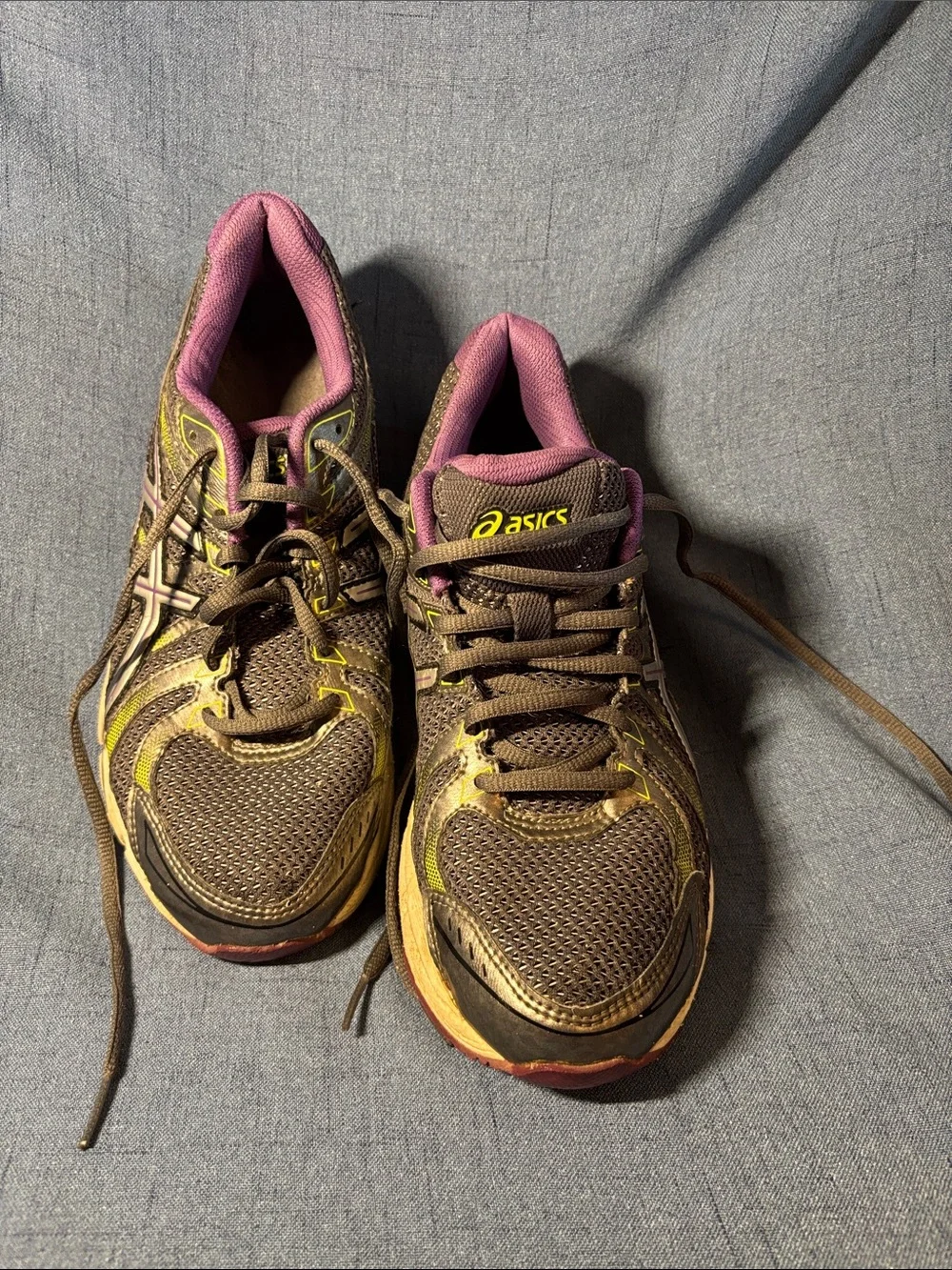 ASICS Silver, green and purple Women's Athletic Running Shoes